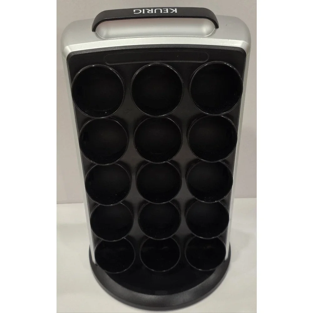 Keurig K Cup Holder 30 Coffee Pod Spinning Carousel White and Black KCC-30